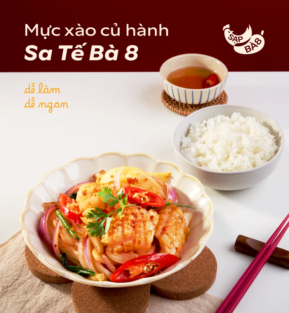 Mực xào sa tế