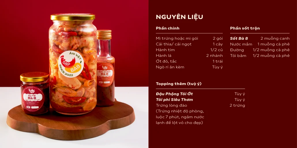 Mì gói trộn Chân gà sốt Bà 8 - Ăn cả tháng chưa chán