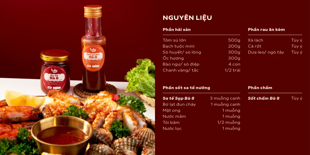 Mâm hải sản nướng Sa tế Bà 8 - Đậm vị tươi ngon